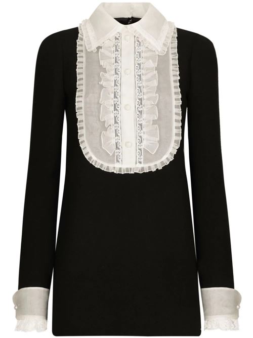 bib-collar virgin wool-blend minidress Dolce & Gabbana | F6JFITFUBCIN0000